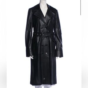 Sportmax Leather Trench Coat